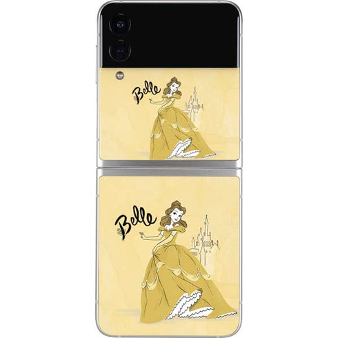 Disney Princess Belle Art Galaxy Z Flip4 5G Skin